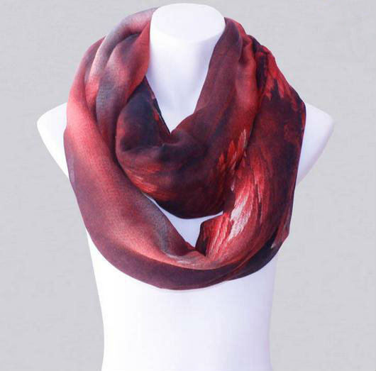 2014-fall/winter- Style Scarf-women's Scarf-vintage Scarf-bohemia Scarf-feather Scarf-floral Unique-cotton Scarf-red